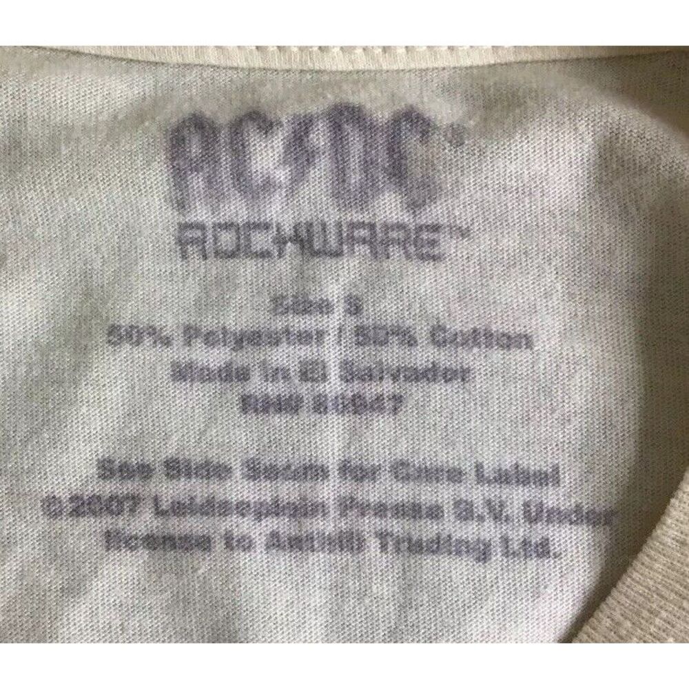 AC/DC Hells Bells Size S ‎ Cannon And Bell Concert Tour T-SHIRT 2007 Rockware - Picture 4 of 4